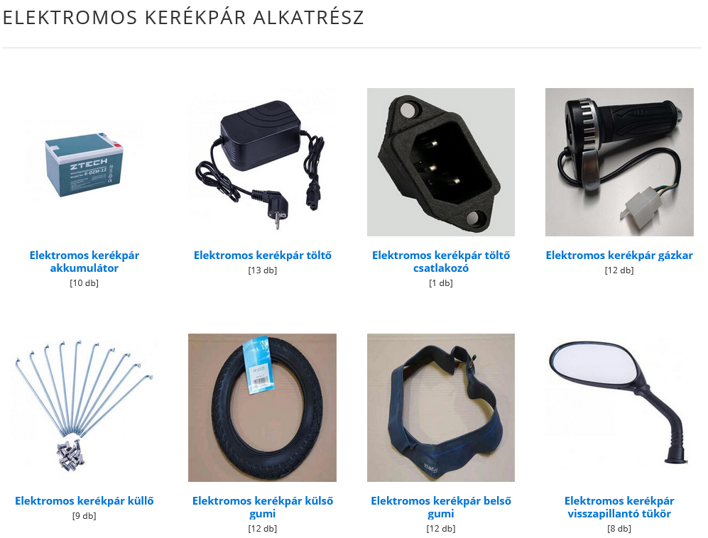 Elektromos kerekpar alkatreszek